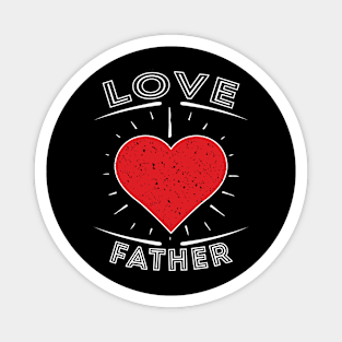 Love Father Heart Funny Magnet